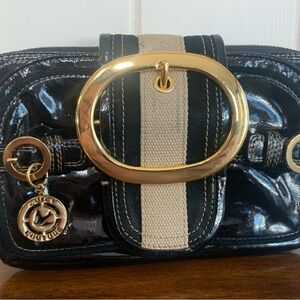 Juicy Couture Black and Gold Women's Clutch Bag